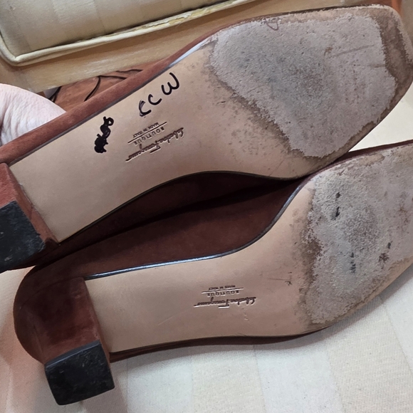 SALVATORE FERRAGAMO | BOUTIQUE | LADIES | BROWN  PUMPS | SHOES | HEELS SIZE 11 B - Picture 5 of 10